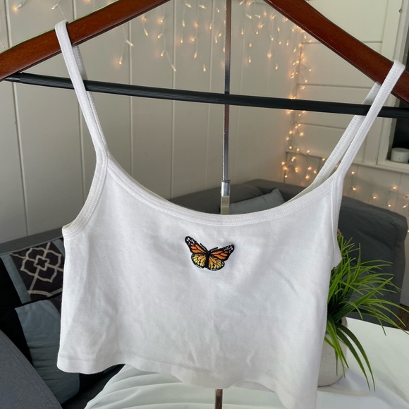 Brandy Melville Hand Made Butterfly Tank | Size S - Picture 1 of 3
